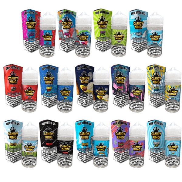 Candy King - Jaws - 100mL Group Photo with Packaging