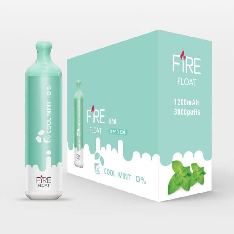 Fire Float Zero Nicotine 3K Disposable Cool Mint with packaging