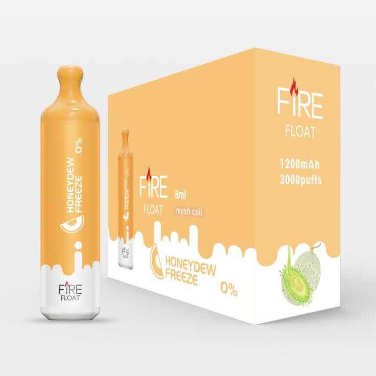 Fire Float Zero Nicotine 3K Disposable Honeydew Freeze with packaging