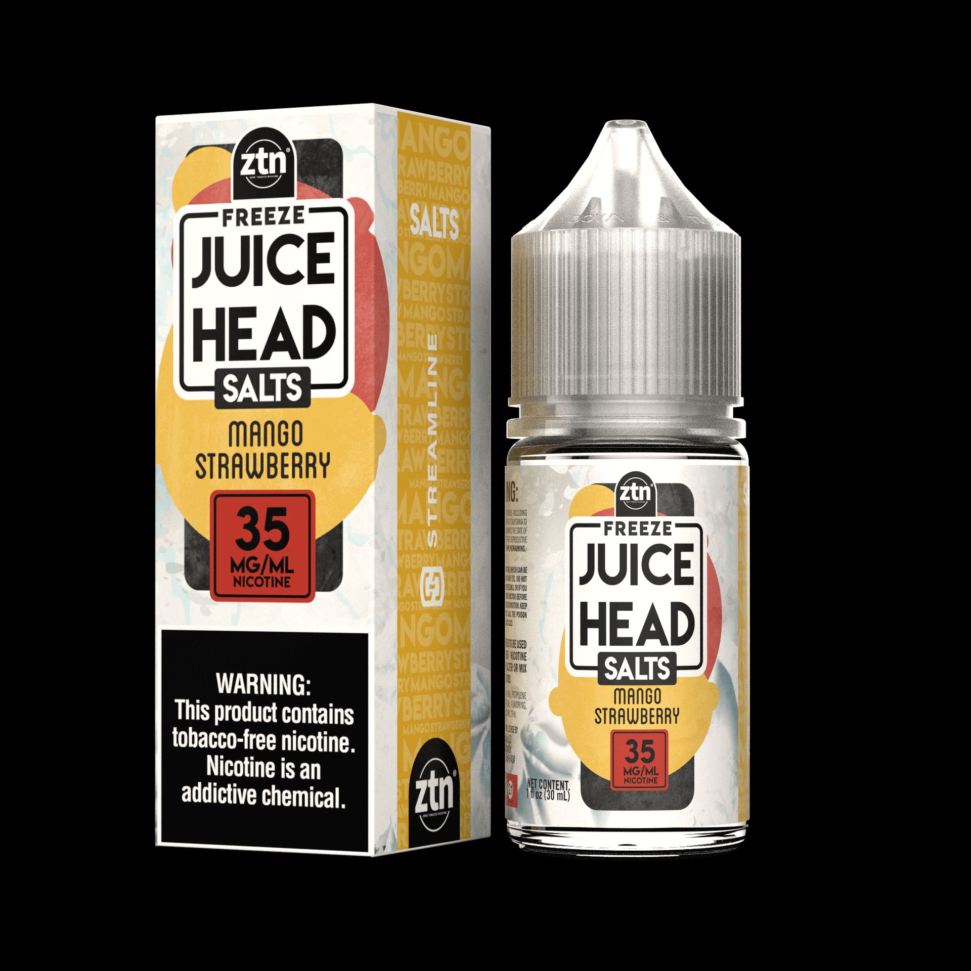 Juice Head TFN - Mango Strawberry Freeze - 30mL Salts with packaging