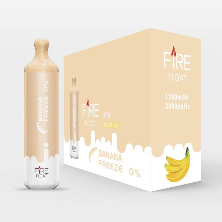 Fire Float Zero Nicotine 3K Disposable Banana Freeze with packaging