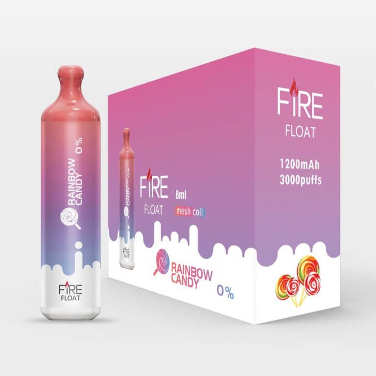Fire Float Zero Nicotine 3K Disposable Rainbow Candy with packaging