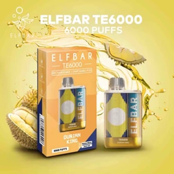 Elf Bar 6K Disposable - Durian King with packaging