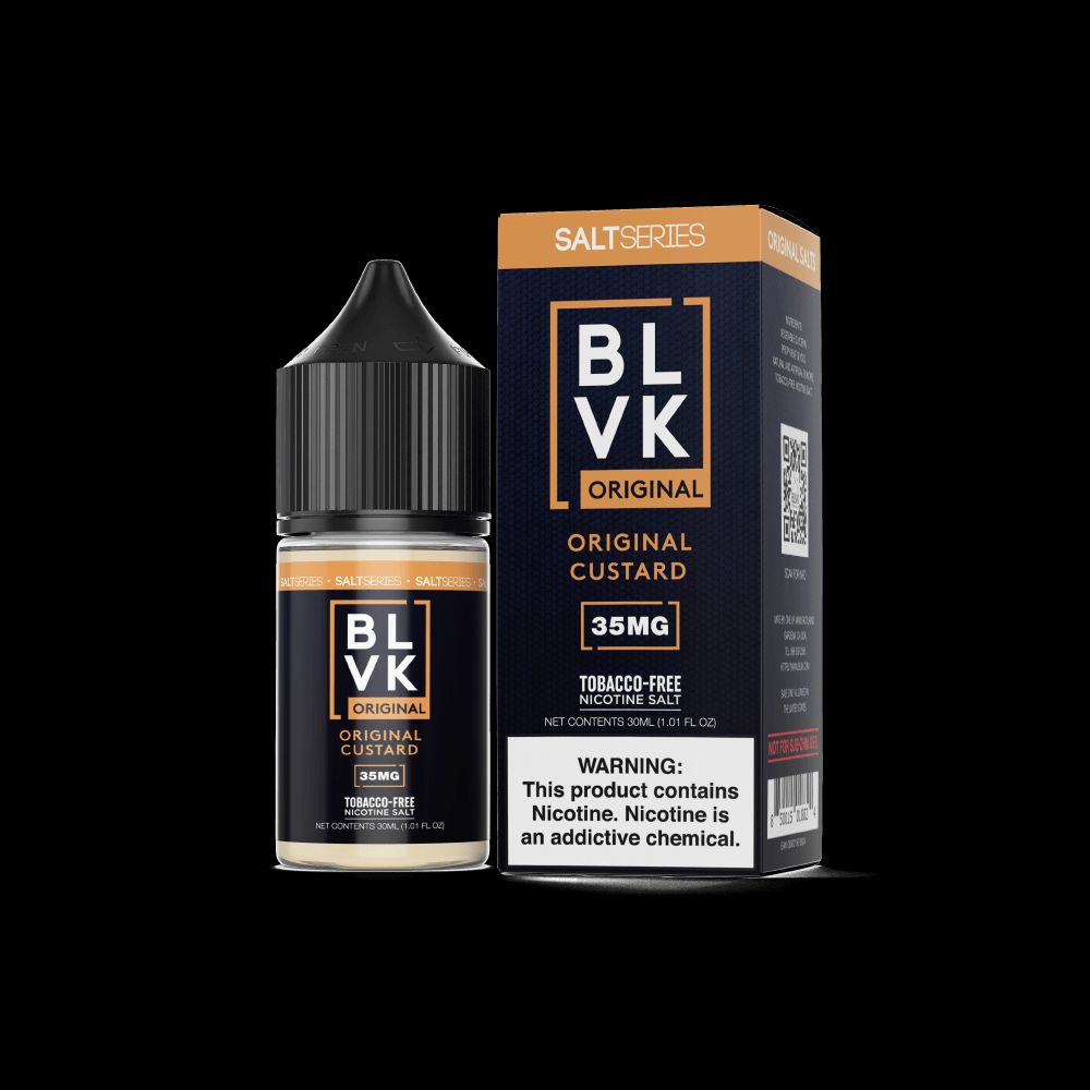 BLVK TFN - Original Custard - 30mL Salts - 35mg with Packaging