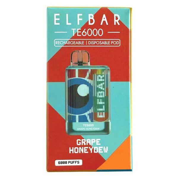 Elf Bar 6K Disposable - Grape Honeydew with packaging