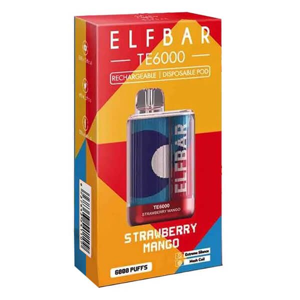 Elf Bar 6K Disposable - Strawberry Mango with packaging