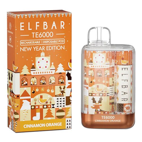 Elf Bar 6K Disposable - Cinnamon Orange with packaging