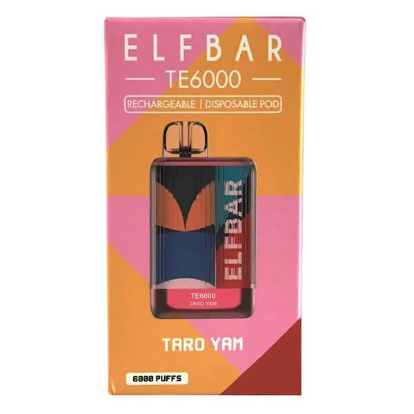 Elf Bar 6K Disposable - Taro Yam with packaging