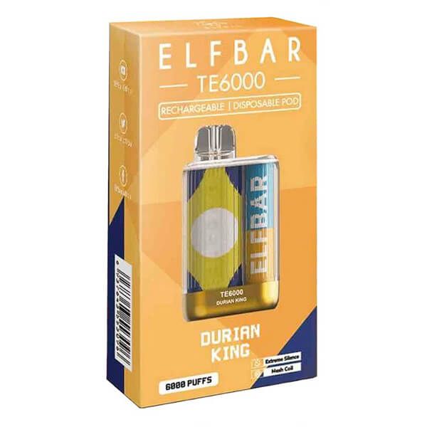 Elf Bar 6K Disposable - Durian King with packaging