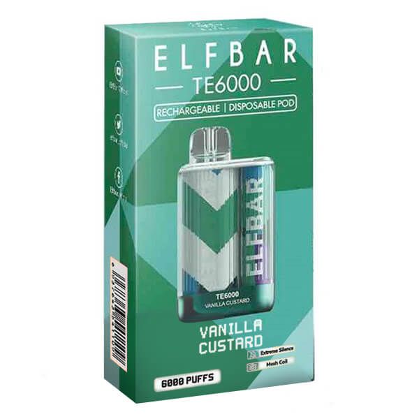 Elf Bar 6K Disposable - Vanilla Custard with packaging