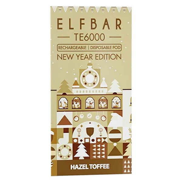 Elf Bar 6K Disposable - Hazel Toffee with packaging