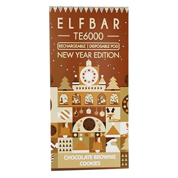 Elf Bar 6K Disposable - Chocolate Brown Cookies with packaging