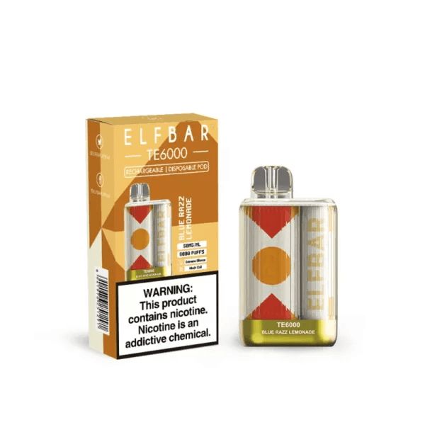 Elf Bar 6K Disposable - Blue Razz Lemon with packaging