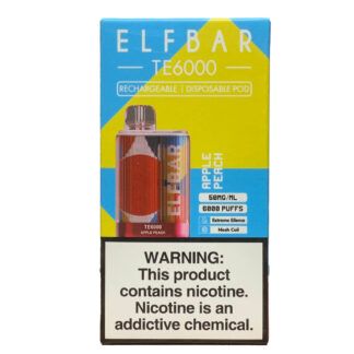 Elf Bar 6K Disposable - Apple Peach with packaging