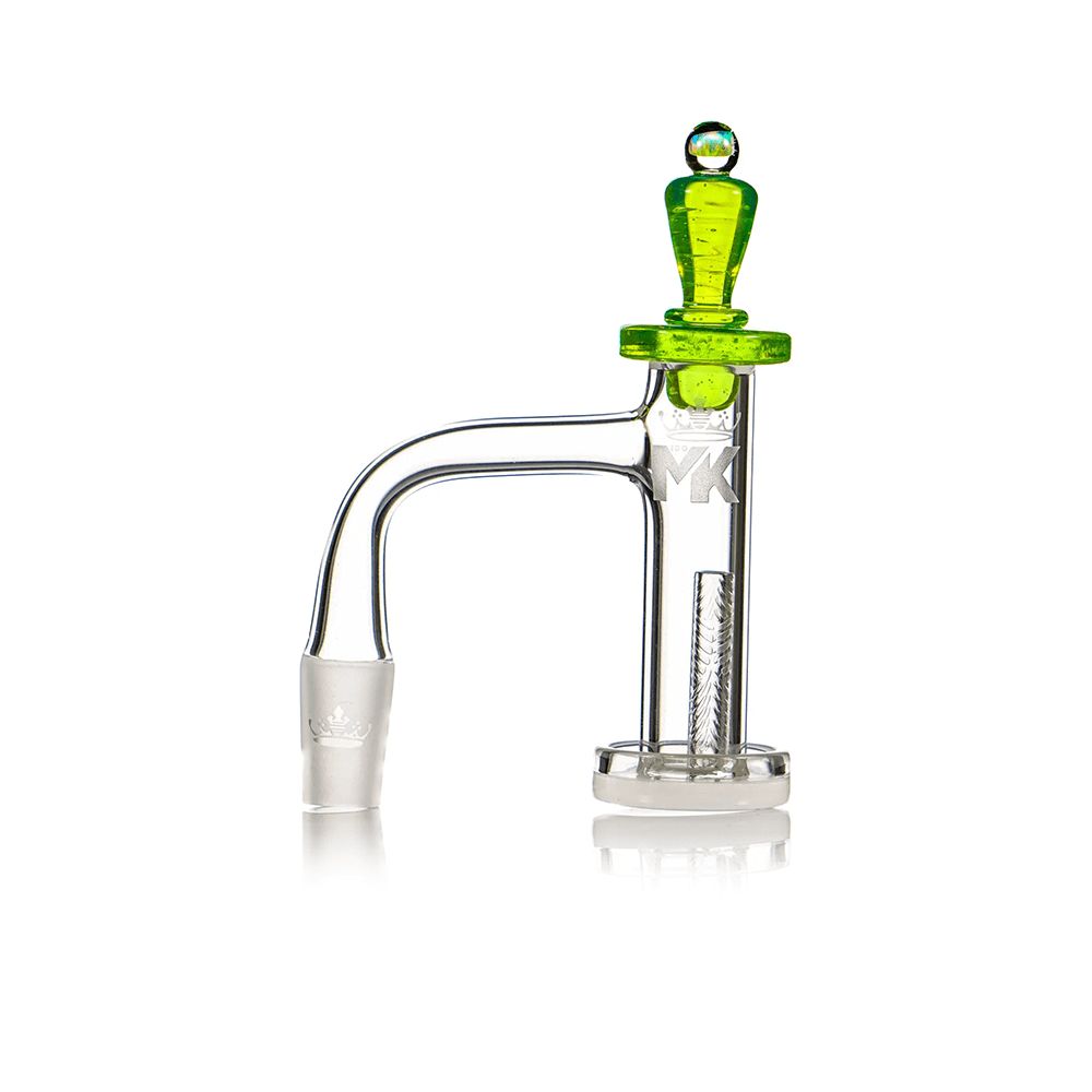 MKGlass MKQB22 XL White Bottom Glass Banger Green