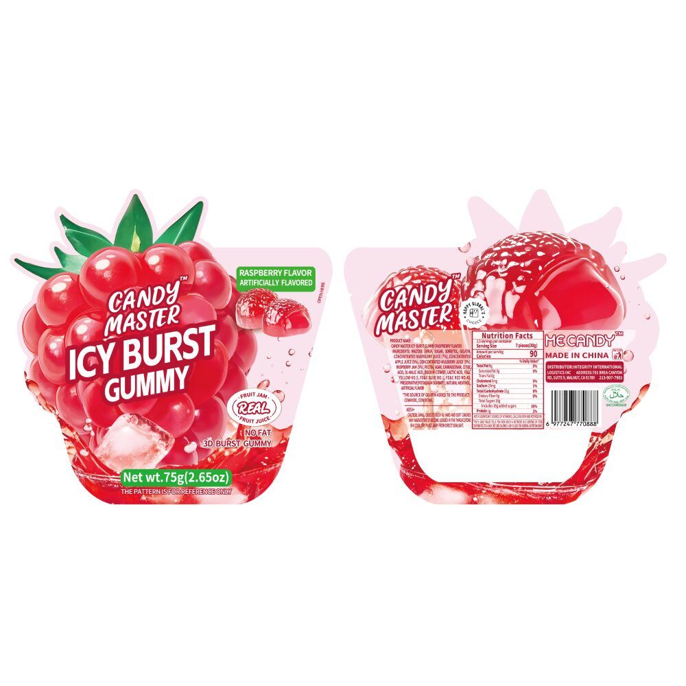 Candy Master - Icy Burst (Gummy Candy) Raspberry packaging