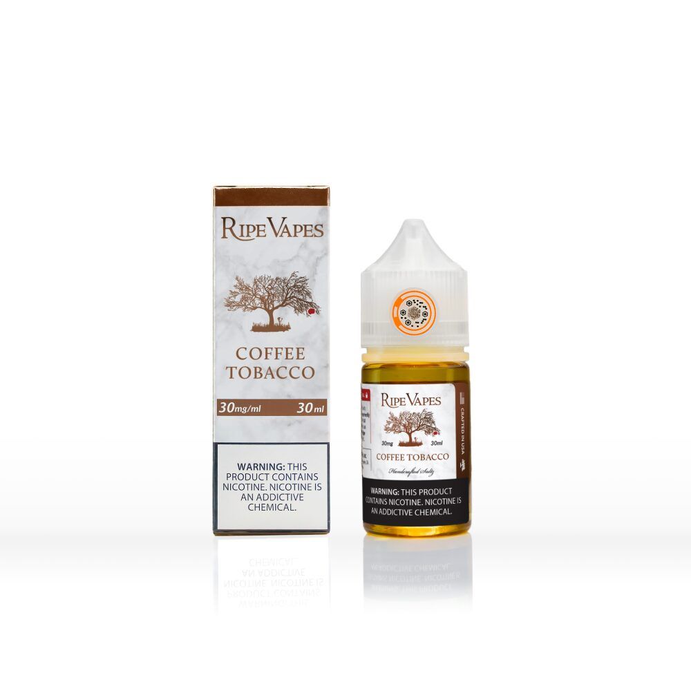 Ripe Vapes - Coffee Tobacco - 30mL Salts with packaging