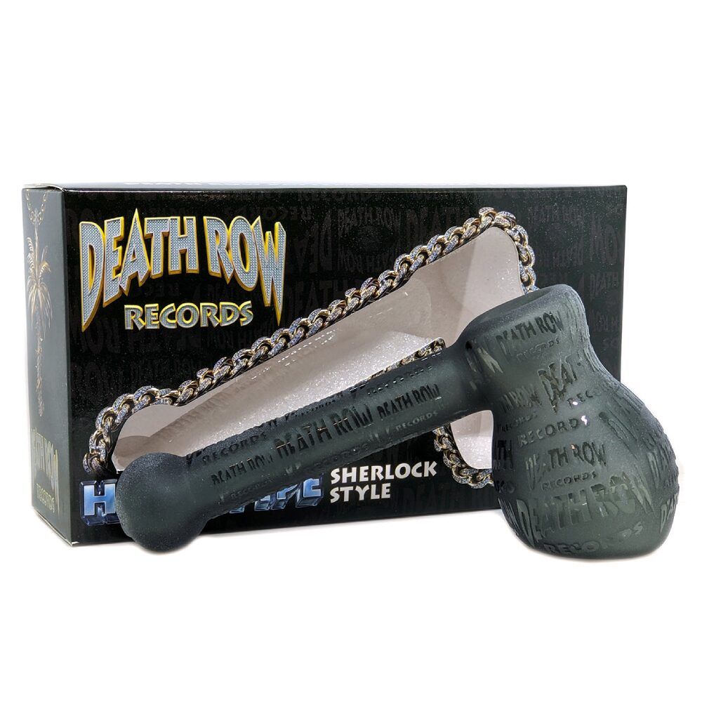 Death Row Records (Hand Pipe) 6" Full Metallic Etched Hammer Smoke with packaging