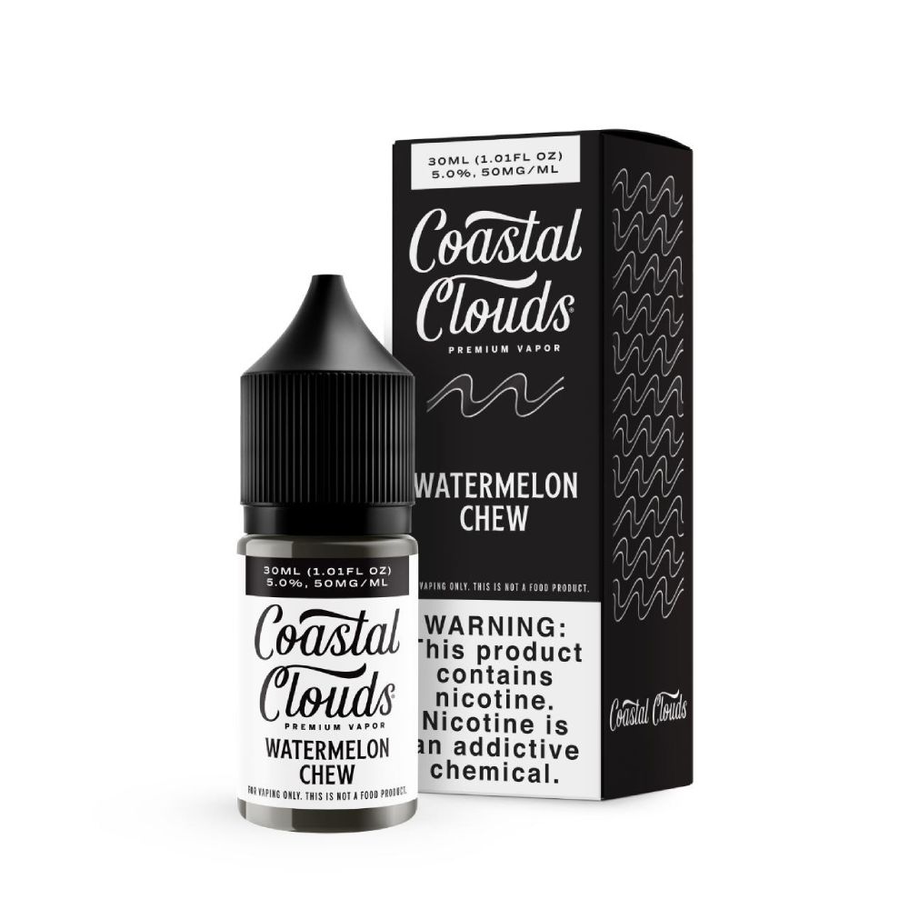 Coastal Clouds - Watermelon Chew - 30mL Salts with packaging
