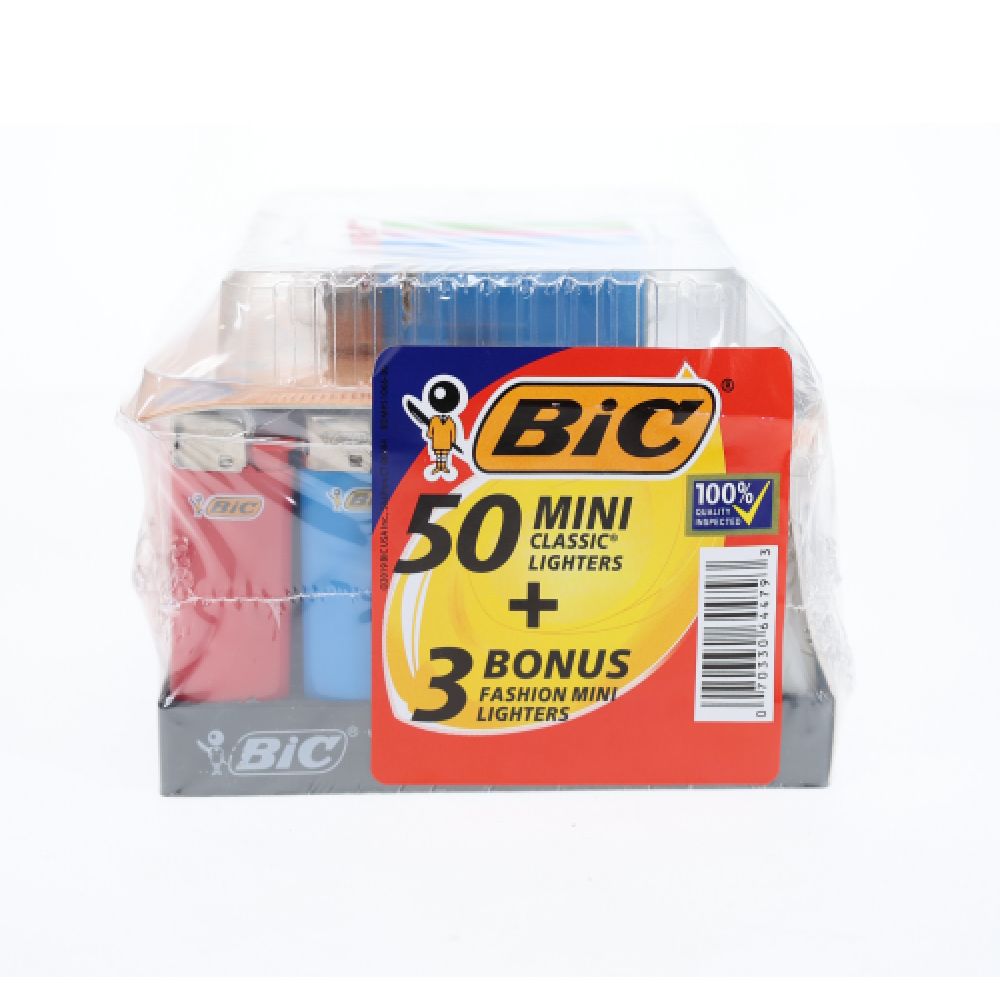 BIC (DSPLY 50pc + 3 BONUS)(Mini Lighter)