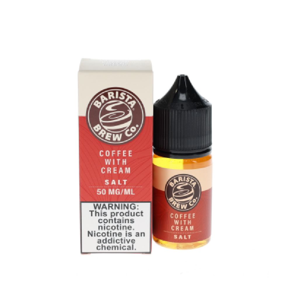Coffee With Cream Barista Brew Salts 30mL 50mg with packaging