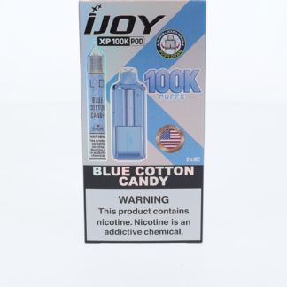 iJoy XP100K Pod Disposable + 15mL (LIQ Salt) Blue Cotton Candy with packaging