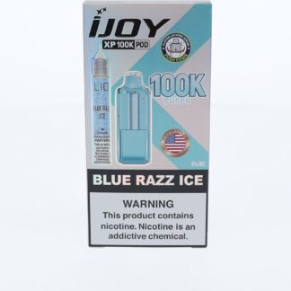 iJoy XP100K Pod Disposable + 15mL (LIQ Salt) Blue Razz Ice with packaging