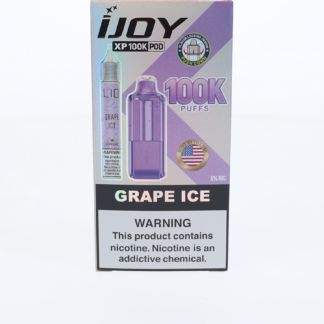 iJoy XP100K Pod Disposable + 15mL (LIQ Salt) Grape Ice with packaging