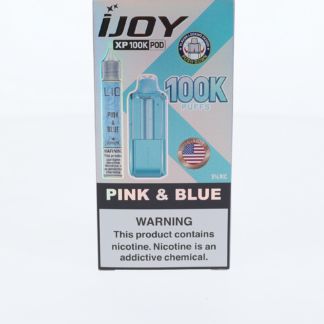 iJoy XP100K Pod Disposable + 15mL (LIQ Salt) Pink and Blue with packaging