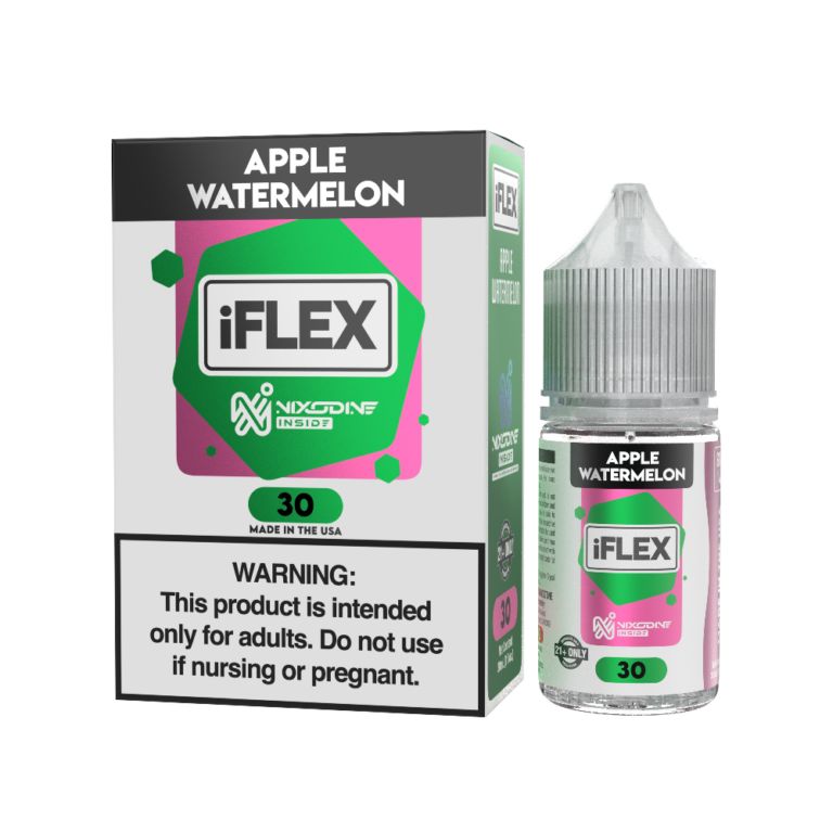 Juice Head iFlex Nixodine - Apple Watermelon - 30mL Salts 30mg with packaging