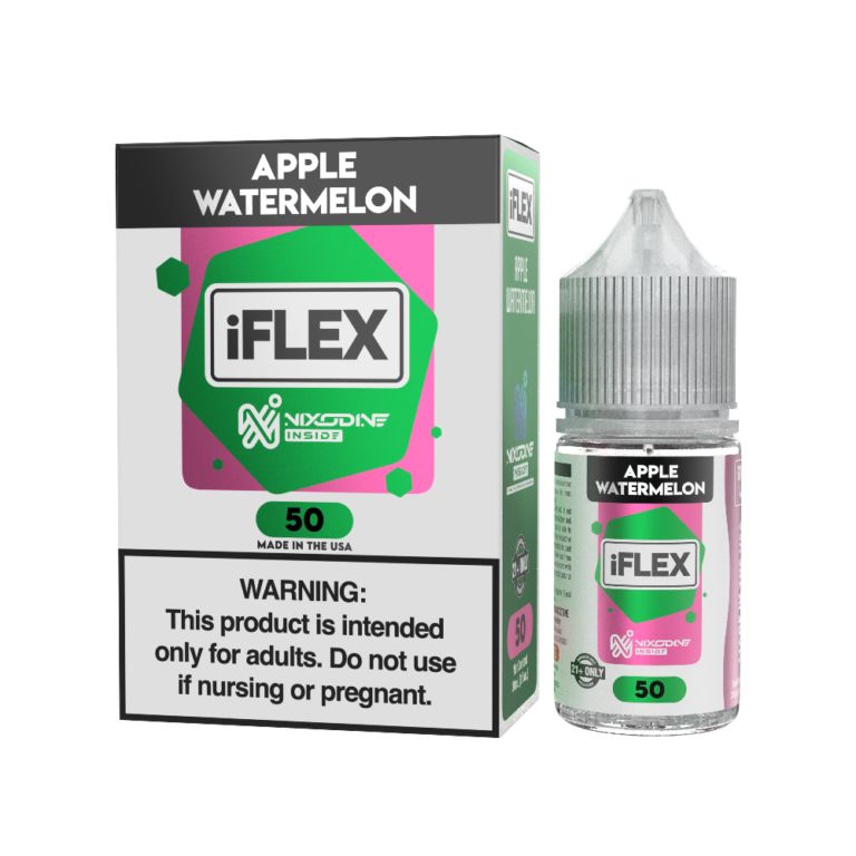 Juice Head iFlex Nixodine - Apple Watermelon - 30mL Salts 50mg with packaging