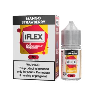 Juice Head iFlex Nixodine - Mango Strawberry - 30mL Salts 30mg with packaging