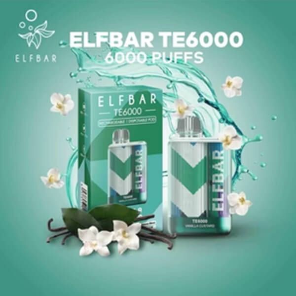 Elf Bar 6K Disposable - Vanilla Custard with packaging