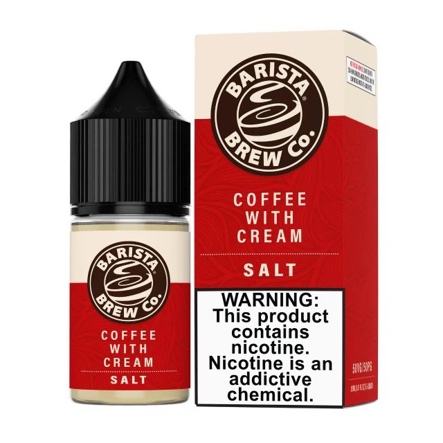 Coffee With Cream Barista Brew Salts 30mL with packaging