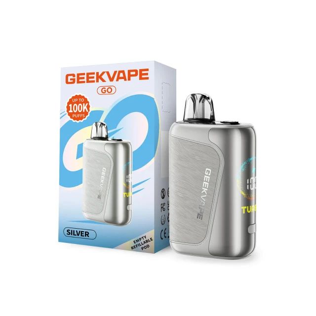Geekvape Go Pod Kit Silver with packaging