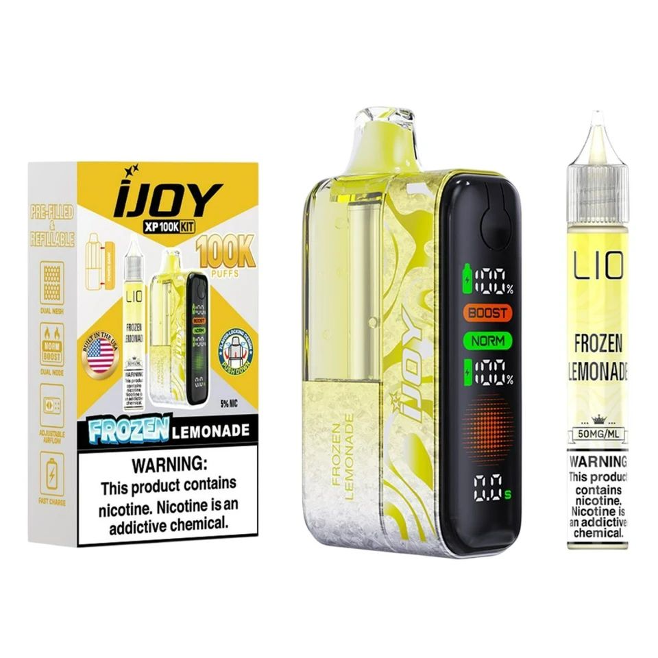 iJoy XP100K Disposable + 15mL (LIQ Salt) Frozen Lemonade with packaging