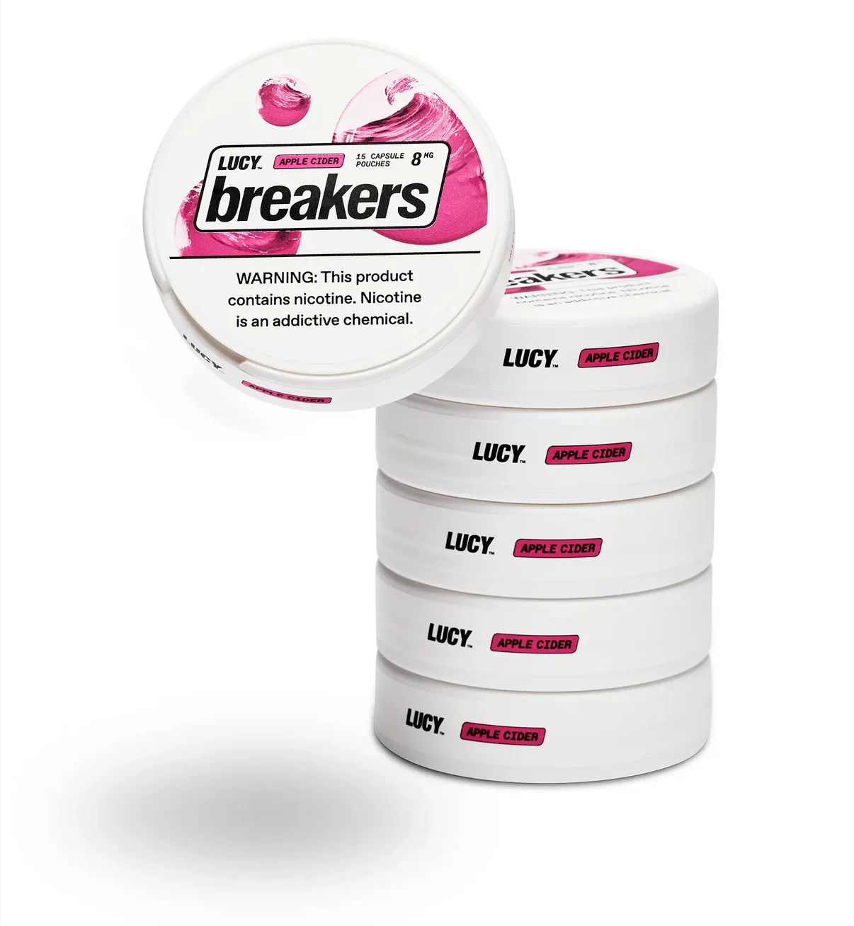 Lucy Breakers Oral Nicotine Pouches (5-Can Pack) Apple Cider