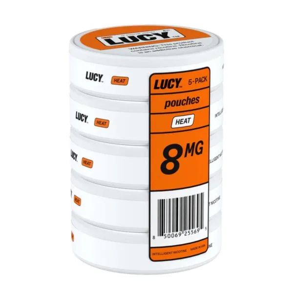 Lucy Nicotine Pouches (5-Can Pack) Heat 8mg