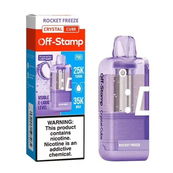 Off Stamp X Cube 35K Crystal Disposable Pod Rocket Freeze with packaging