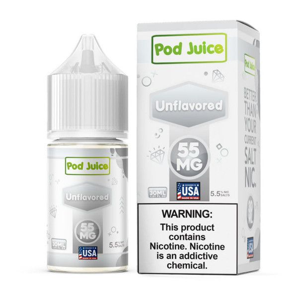 Pod Juice TFN - Unflavored - 30mL Salts with packaging