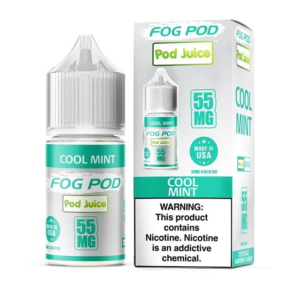 Pod Juice x Fog Pod - Cool Mint - 30mL Salts 35mg with packaging