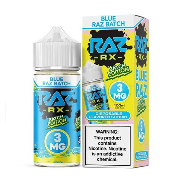 Pod Juice x RAZ - Blue Raz Batch - 100mL 3mg with packaging
