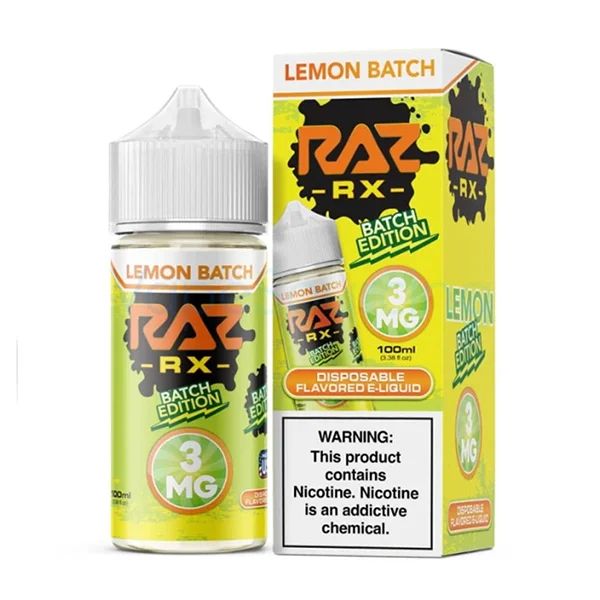 Pod Juice x RAZ - Lemon Batch - 100mL 3mg with packaging