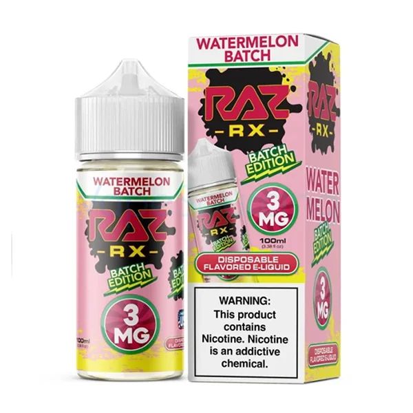 Pod Juice x RAZ - Watermelon Batch - 100mL 3mg with packaging