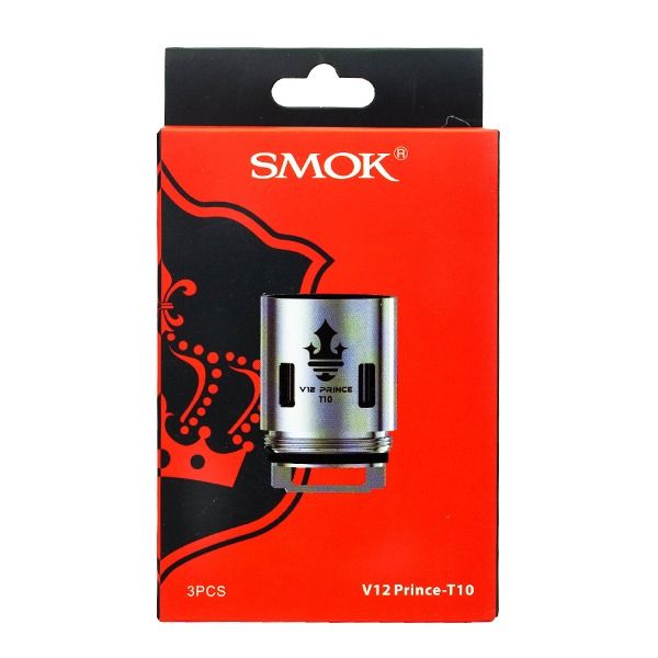 SMOK TFV12 Prince Replacement Coils 3-Pack - 0.12ohm Prince T10 with Packaging