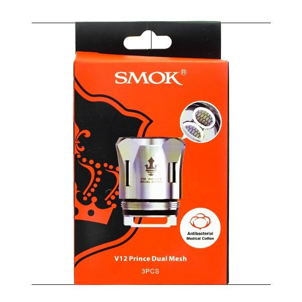 SMOK TFV12 Prince Replacement Coils 3-Pack - 0.2ohm Prince Dual Mesh with Packaging