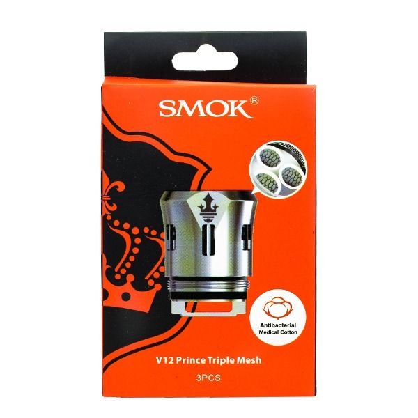 SMOK TFV12 Prince Replacement Coils 3-Pack - 0.15ohm Prince Triple Mesh with Packaging
