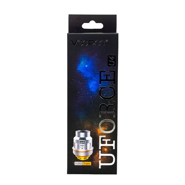 VooPoo UForce Replacement Coils 5-Pack - U2 0.4ohm Single Coil with packaging