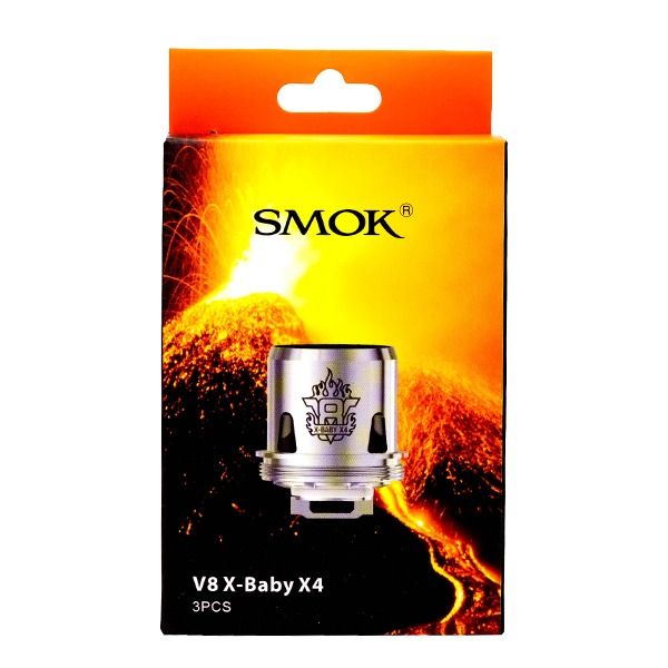 SMOK TFV8 X-Baby Replacement Coils 3-Pack - X4 0.13ohm (3-Pack) with Packaging