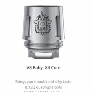 SMOK TFV8 Baby Coils (5-Pack) - Baby X4 0.15ohm Quadruple with packaging